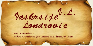 Vaskrsije Londrović vizit kartica